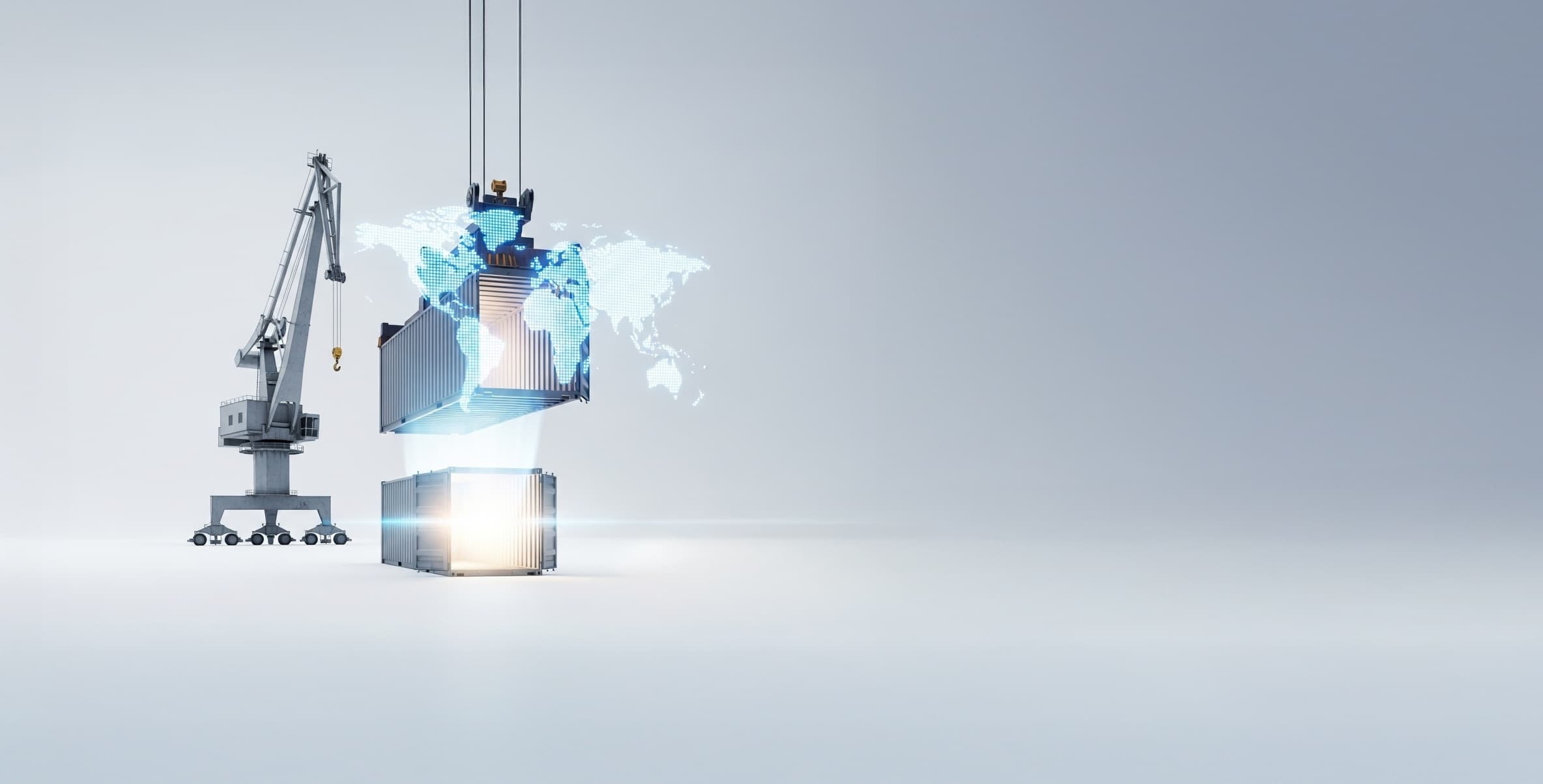 Contenedores de carga en puerto marítimo listos para transporte internacional